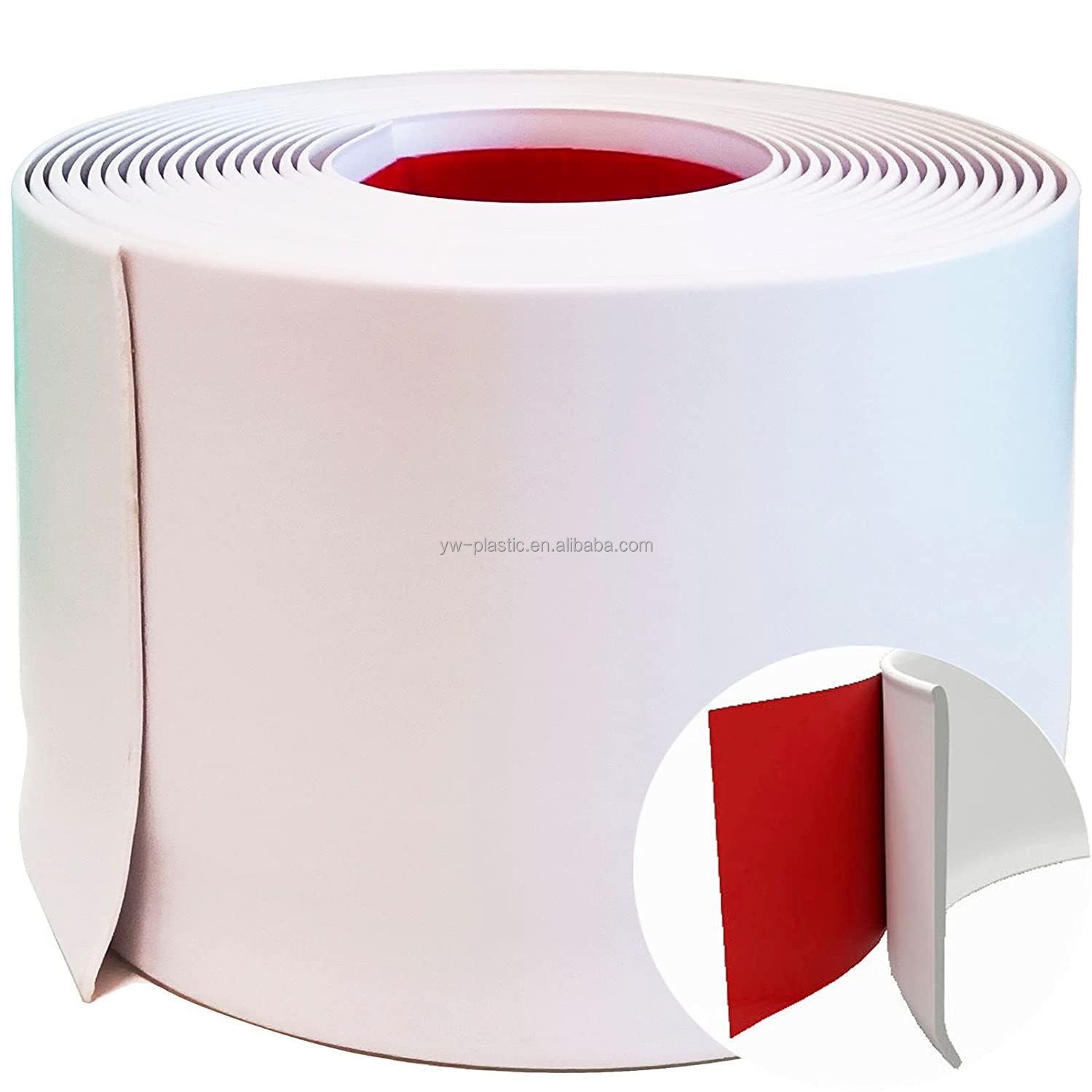 Sample 5-7days Flexible Baseboard Peel and Stick Vinyl Wall Base Cove Base Self-Adhesive