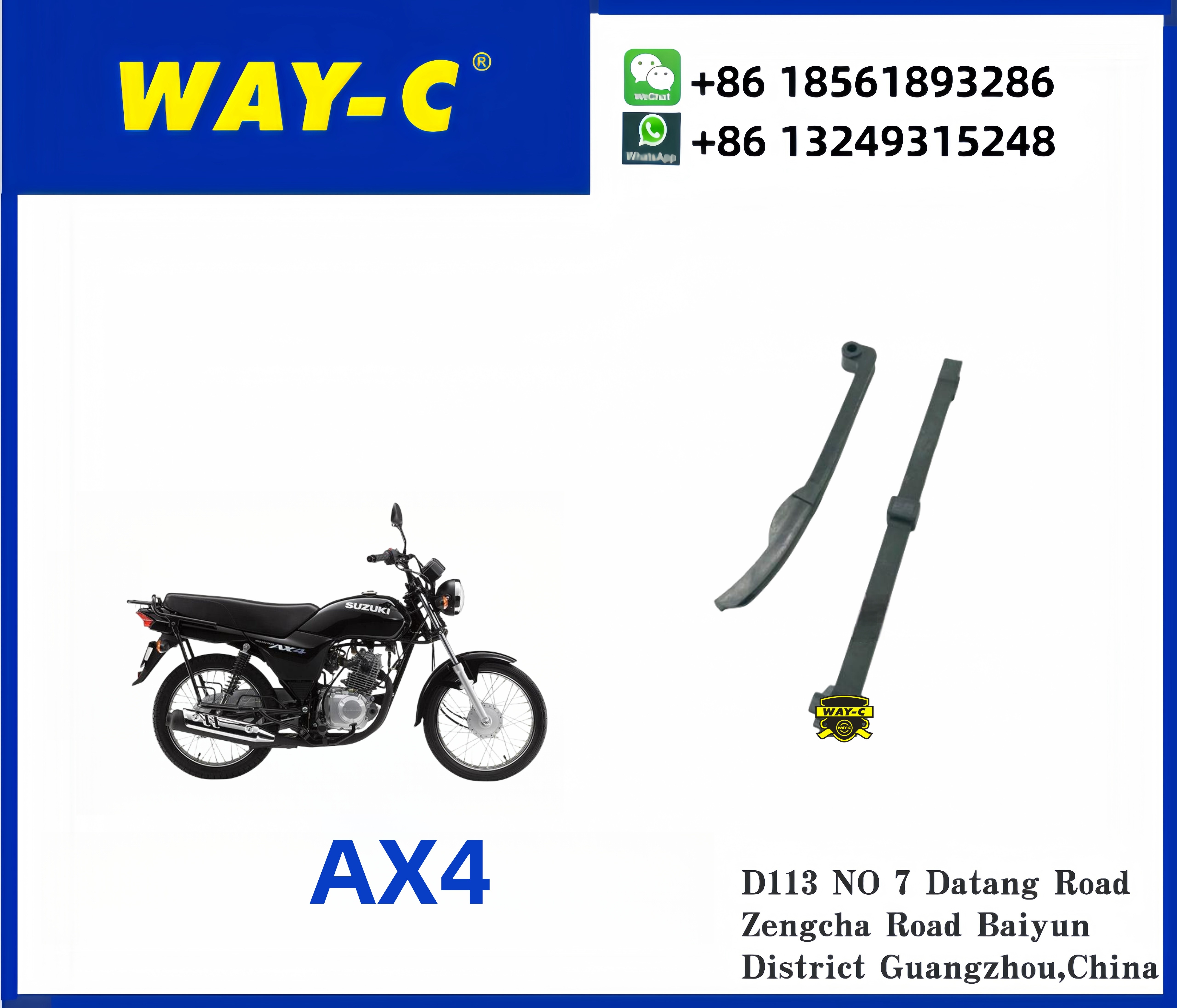 WAY-C Parts SUZUKI AX4 Tensioner Guide Chain Cam Chain 12811-28G50-000