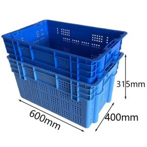 Recyclable HDPE Plastic Crates 200lbs Stackable Storage Crates