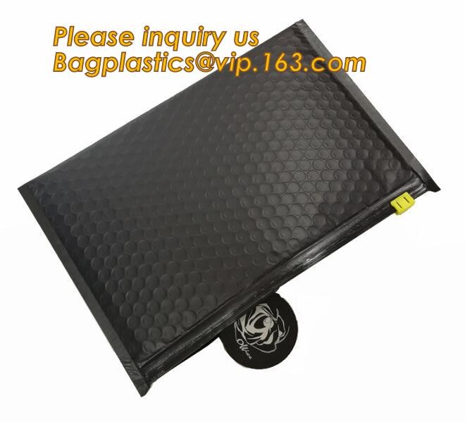 air mail metallic holographi rose gold bubble padded mailer / Zip lockkk bubble bag/ slider bubble bag,Holographic Factory