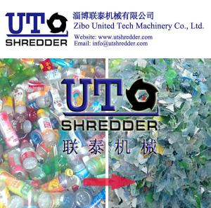 China high efficiency PET bottle recycling machine, bottle recycling, Plastic Bottle Shredder machines, twin shaft shredder on sale