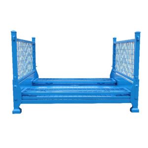 Foldable Wire Mesh Pallet Cage Stackable Stillage With 1500kg Load