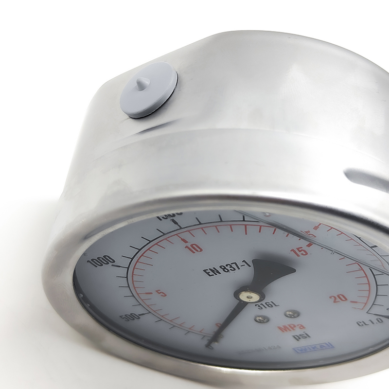 All Stainless Steel Pressure Gauge Shock Resistant 233.50.063 WIKA