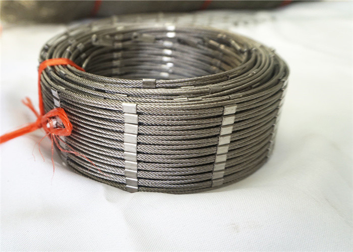 Outdoor SS304 Balustrade Wire Mesh 4.0mm Stainless Rope Mesh Easy Installation