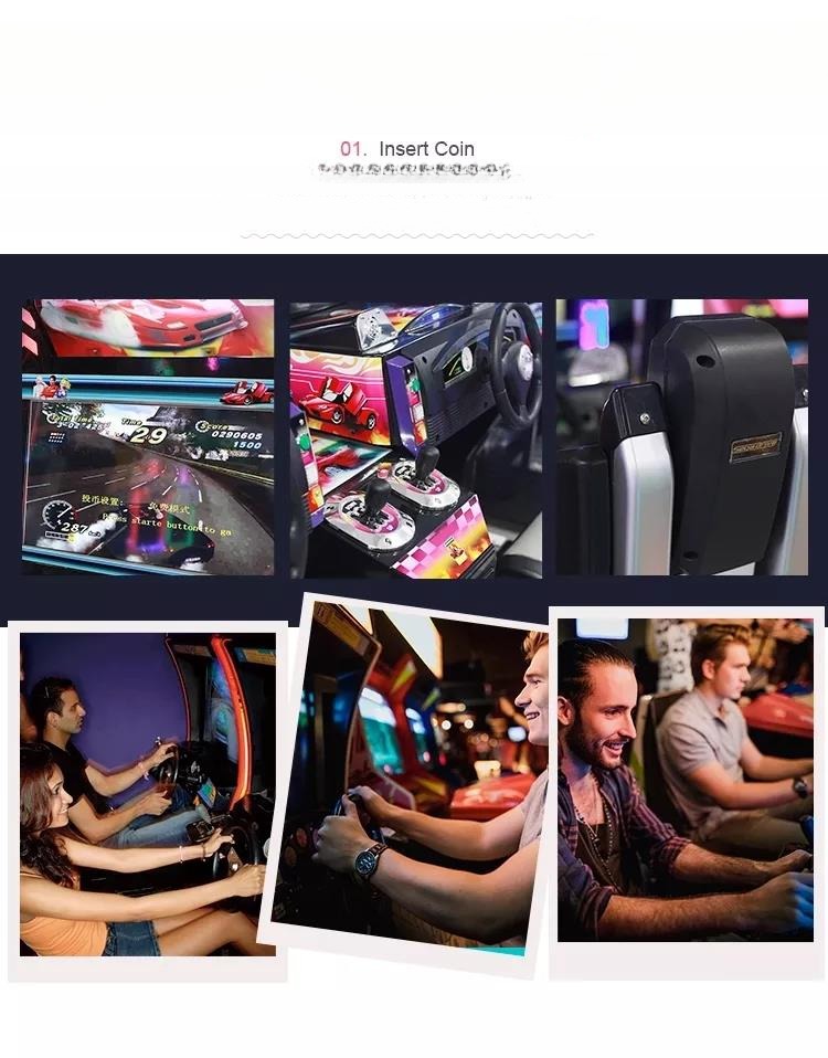 Single Person Coin Operated Car Racing Game Machine With 32inch HD LCD Screen