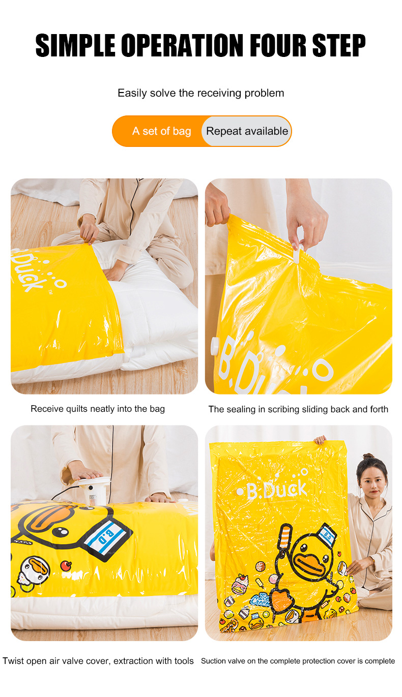 Convenient Foldable Blanket Storage Bag for Travel and Home Organization PVC Material