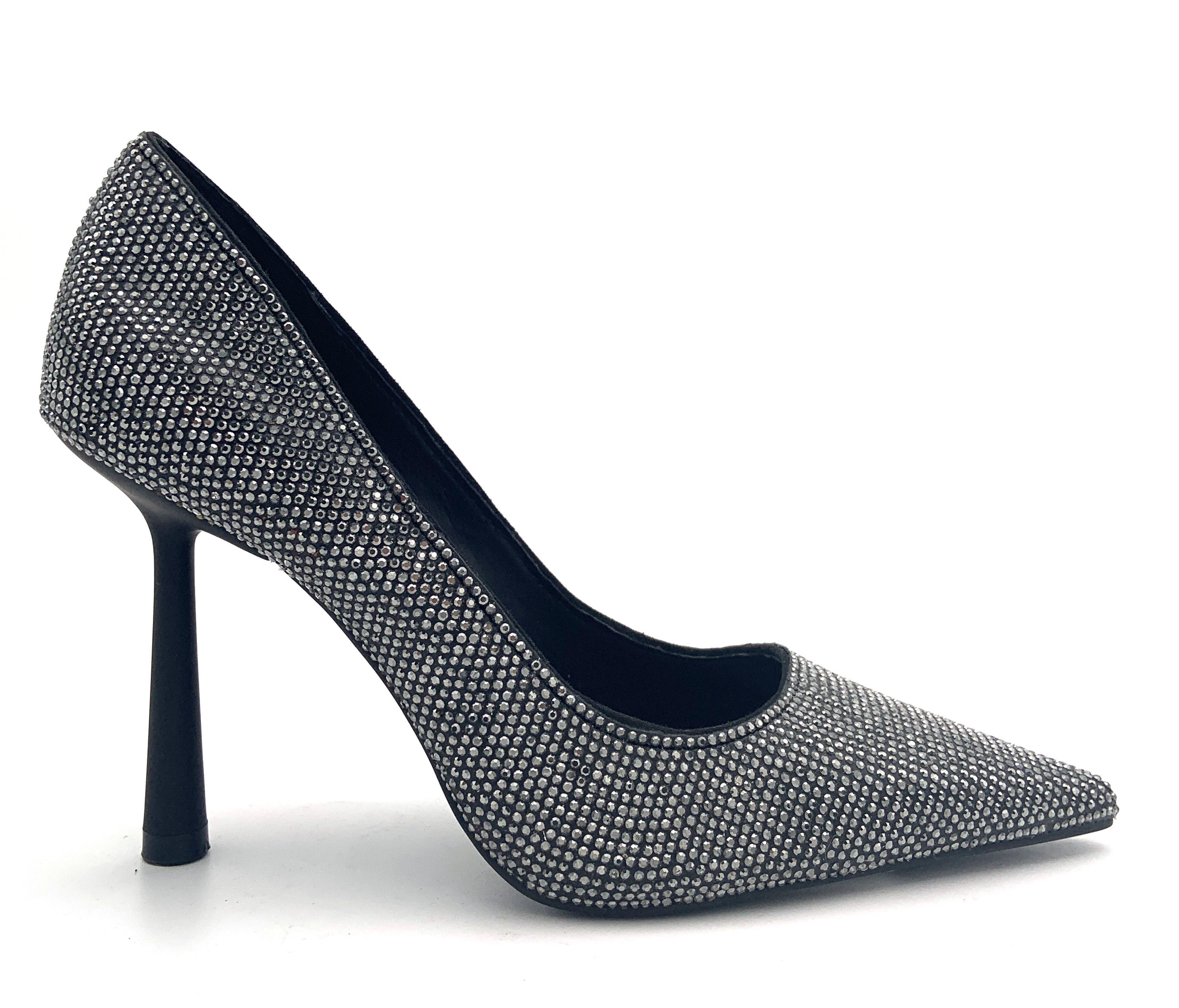 Party Cocktail Black Women Heels Fashionable With Rubber Outsole