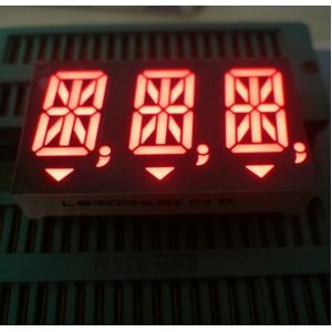 White Triple Digit 14 Segment LED Display for Digital Indicators