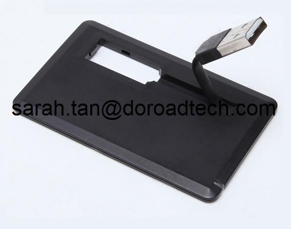 Business Card USB Flash Drive with Data Cable, Plastic Credit Card USB Stick