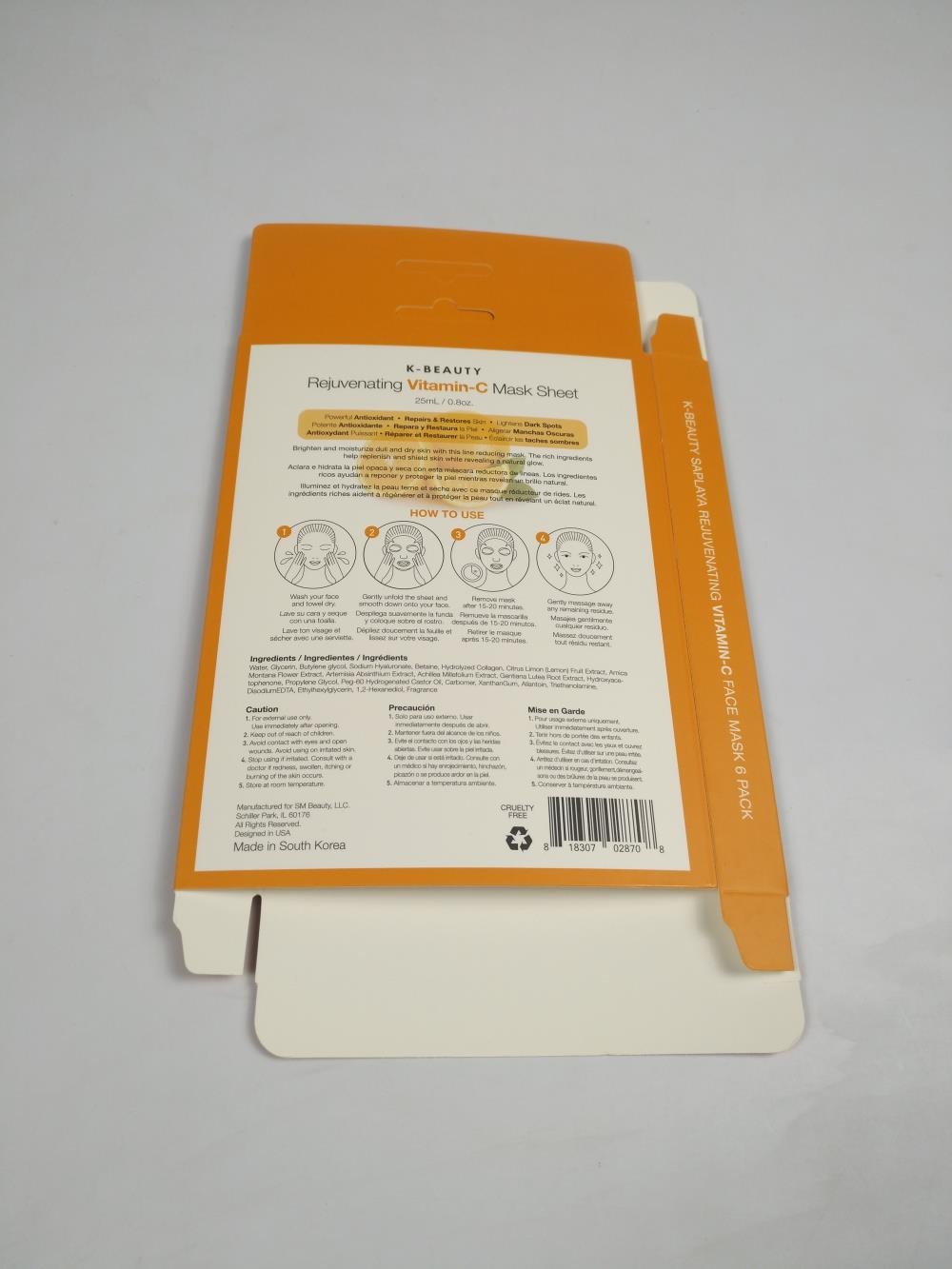 Factory Customization Facial Mask Grooming Supplies Box with Window Display