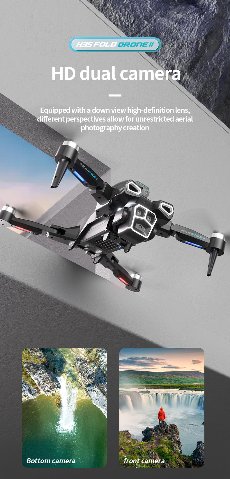Professional 4K HD ESC Dual Camera Mini Drone H35 Brushless Optical Flow WIFI Quadcopter Obstacle Avoidance Remote