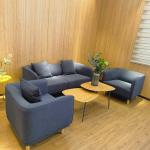  Fabric Office Sofa Couch 3 Seater Office Sofa And Coffee Table Set Manufactures