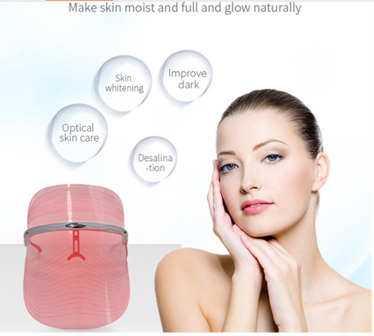 Home Use Rechargeable Wireless 7Color Beauty Light Therapy Led Facial Masks