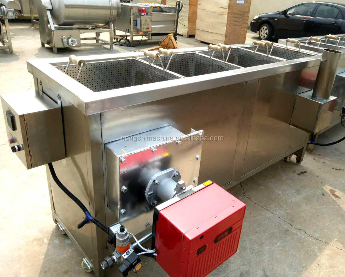 Electricity gas heating meat potato chips oil fryer machine,snack food oil frying machine