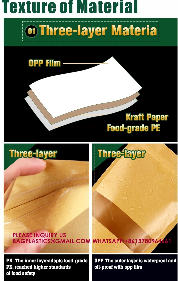 Packaging Sweets Tea Biscuits Aluminium Foil Bags Self-Standing Zipper Packaging Bags