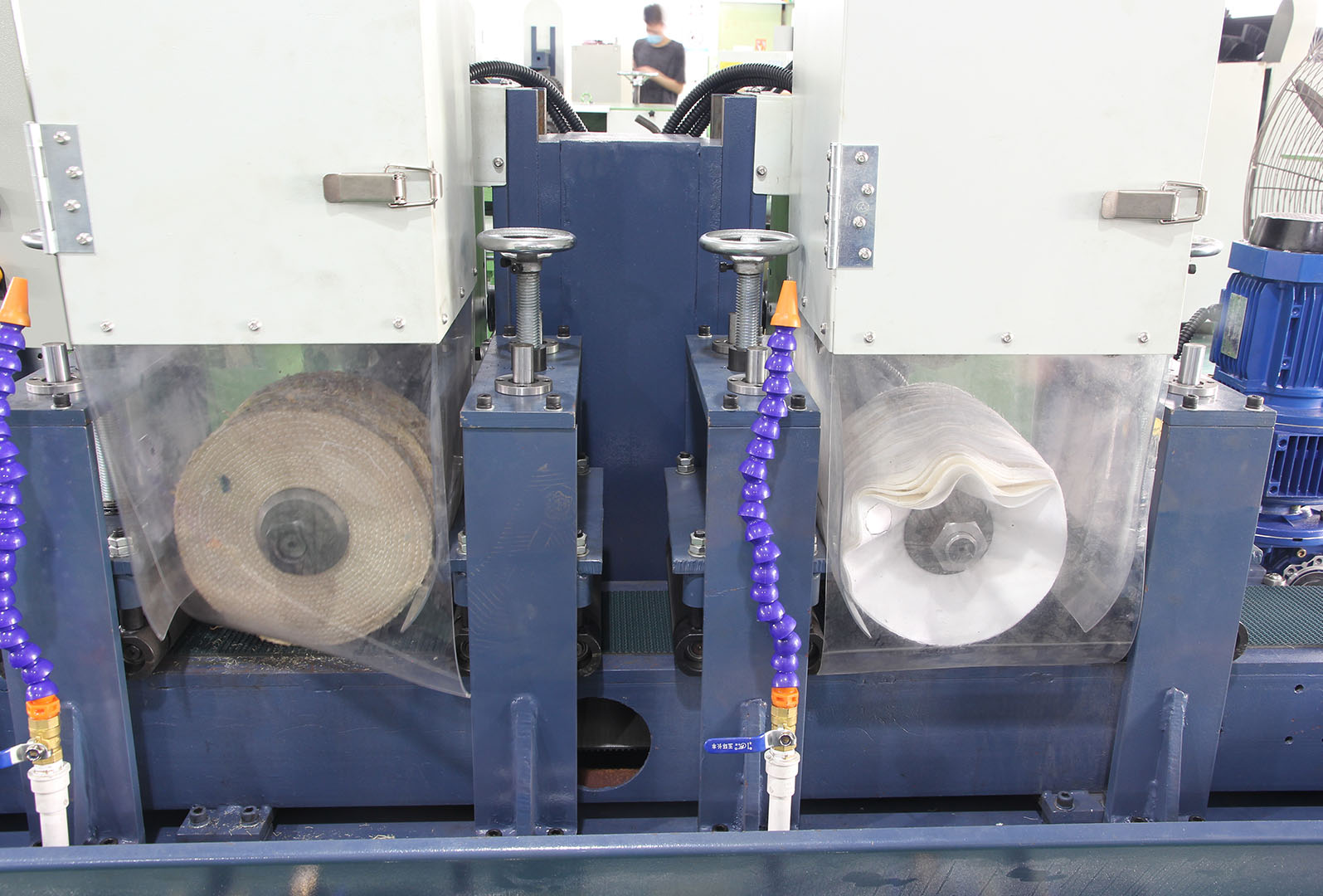 Abrasive Belt Water Grinding Sand Machine 2 Grinding Head Wet Flat Surface