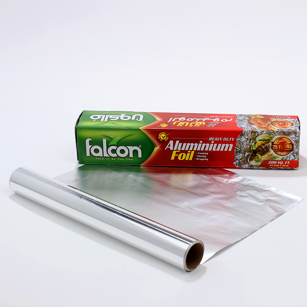 200 Square Feet Heavy Duty Aluminum Foil Rolls Customized Length for Food Preparation