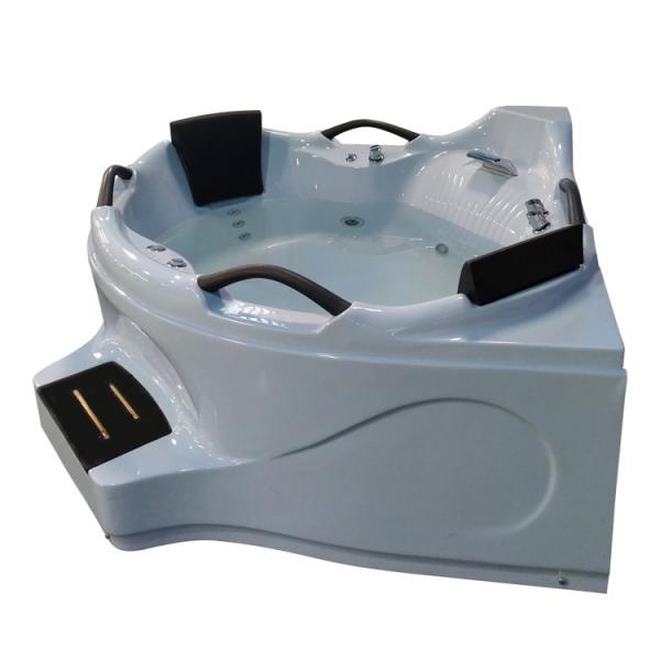 Whirlpool Massage Hydrotherapy Double Pump Corner Bathtub Hot Tub 2 Persons