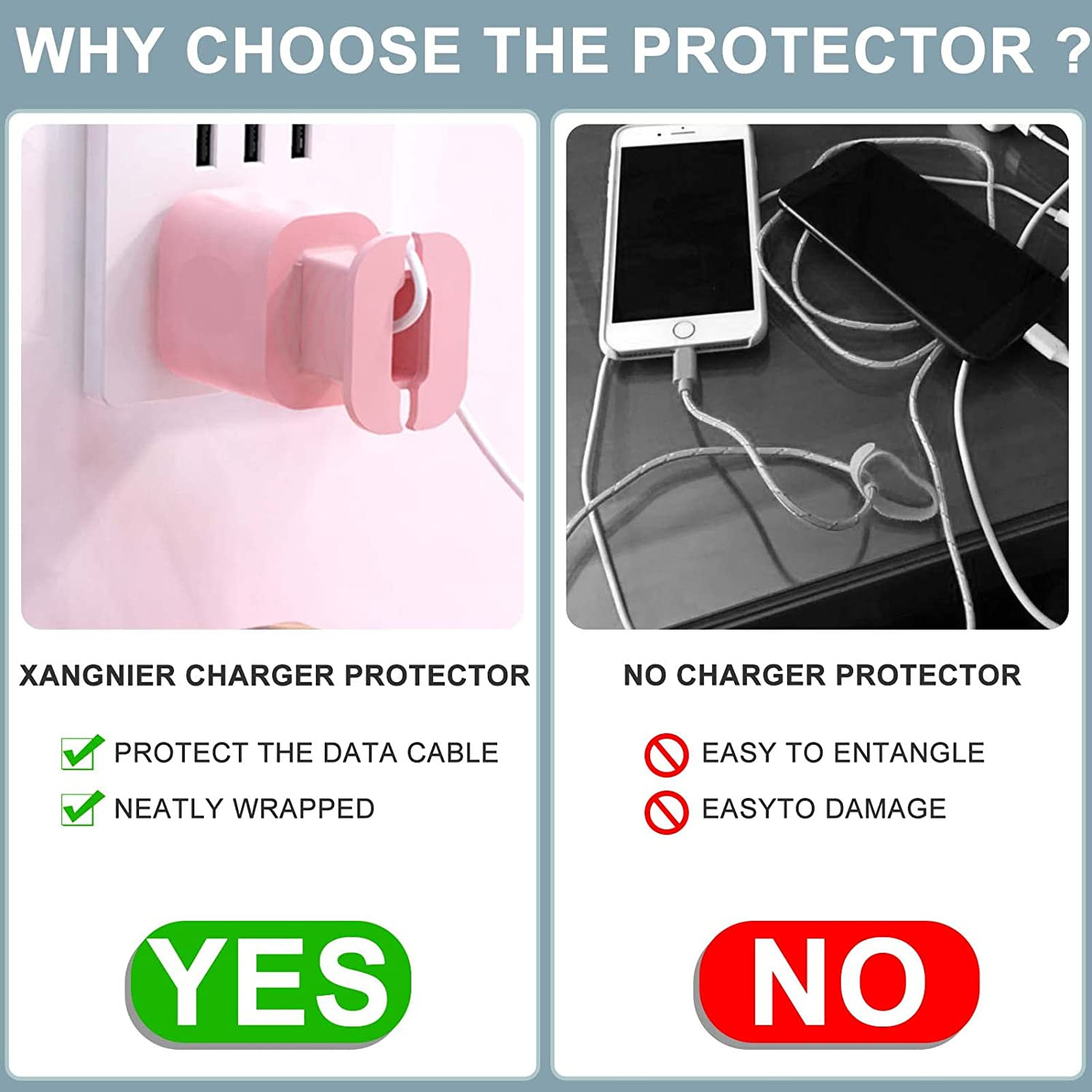 Anti Break Electronics Silicone Case Charger Protector Nontoxic Reusable