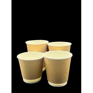 Custom Printed 8oz Double Wall Paper Cup Compostable Biodegradable