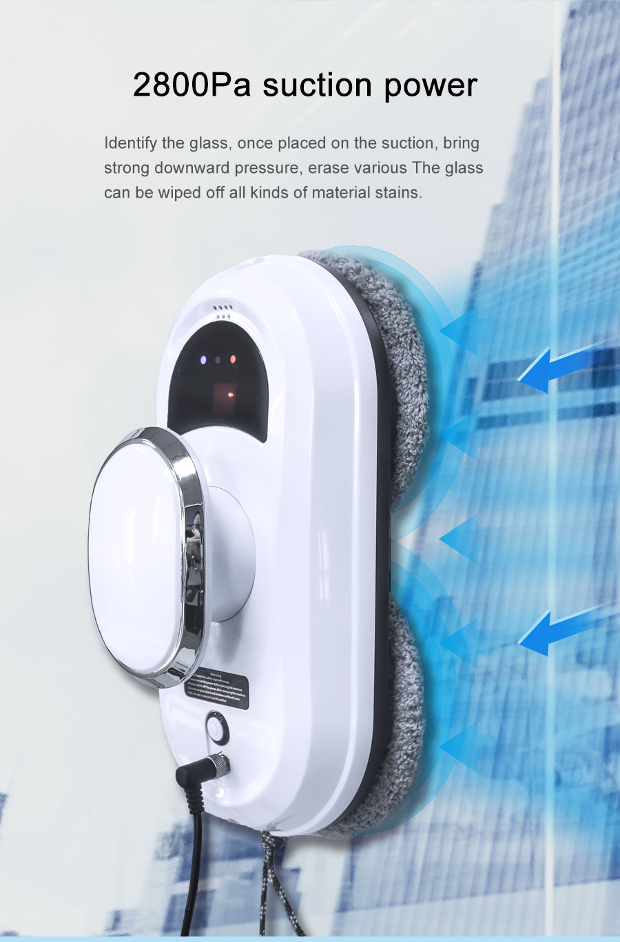 Huidi HCR-01 Intelligent Robot Vacuum Cleaner 80W Power for Household Cleaning Safety
