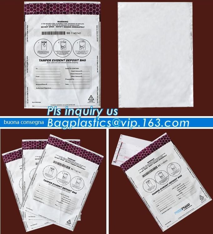 Document safe tamper proof bank deposit bag, Steb Plastic Money Pe Bank Deposit Coin Security Pouch Bags With Seal For C