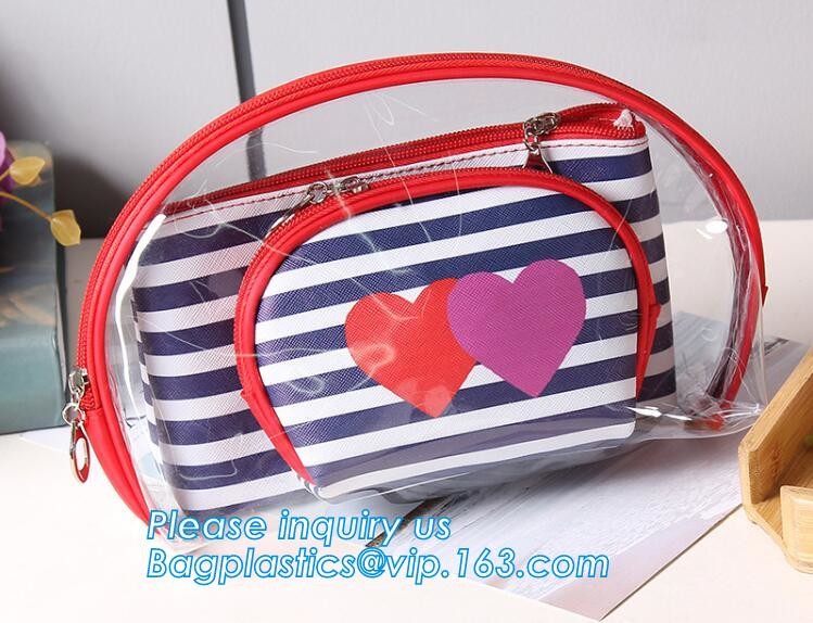 Girl Glitter PVC Fashion Cosmetic Bag, portable travel makeup bag cases bulk women handbag custom transparent clear pvc