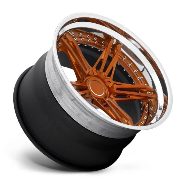 Black deep concave 3PC customized forged wheel 20 inch rims 5x114.3 forged car