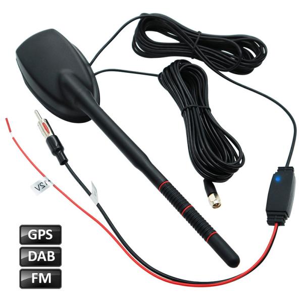 High Gain 20dB GPS Vehicle Antenna FM AM DAB Radio Amplifier Car Combination