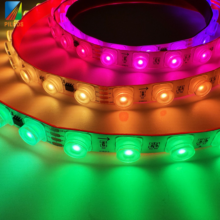 SPI-RGB Indoor Waterproof Double-Layer Smart Strip Lights 2550 Copper Foil Lens Side Emitting LED Wall Wash Light