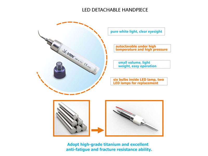 20w Tooth Cleaning Dental Ultrasonic Scaler Detachable dental led handpiece