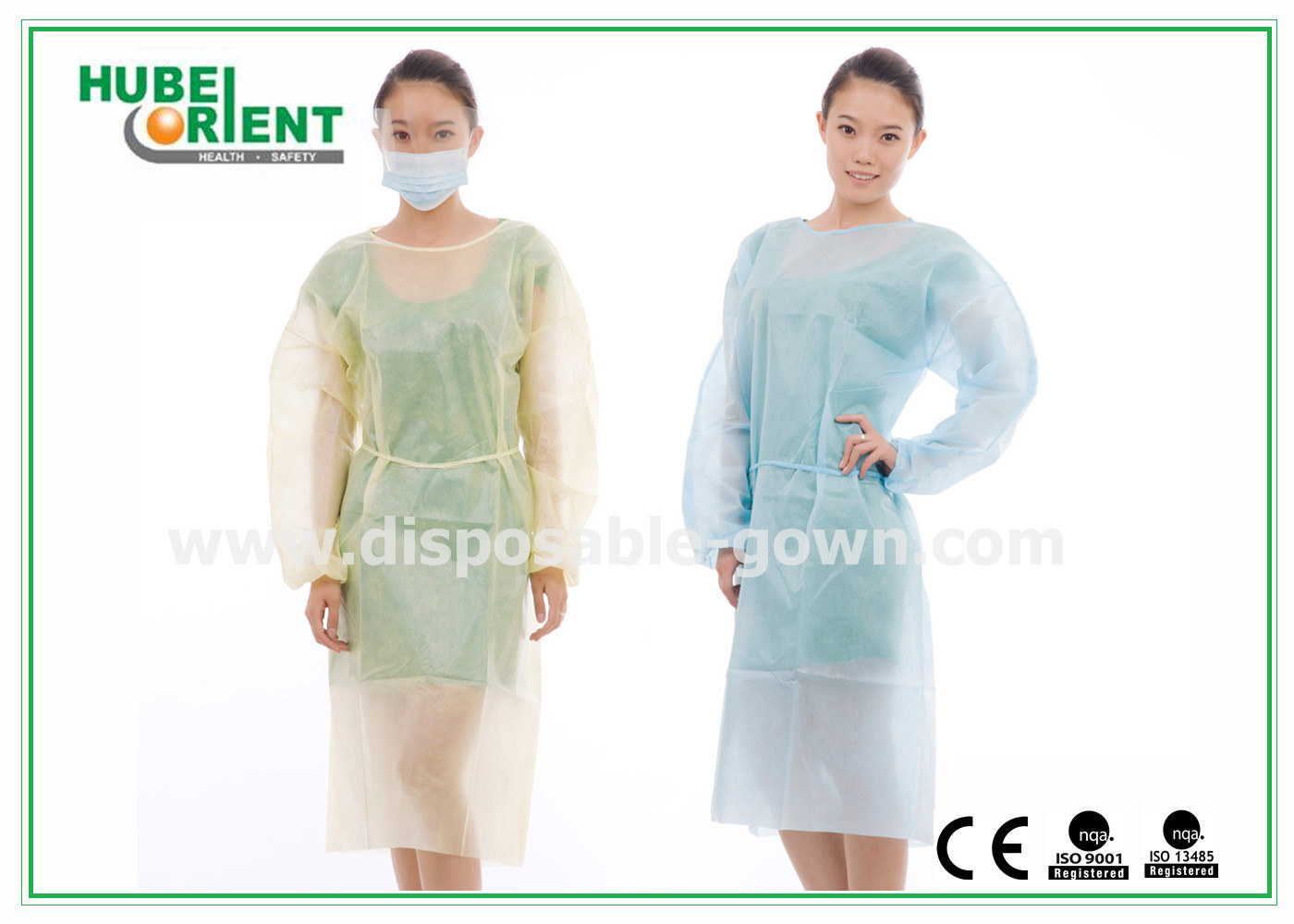 Personal Protection Disposable Nonwoven Isolation Gown For Hospital