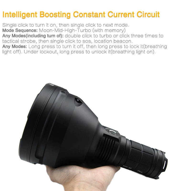 MT35 PLUS Handheld Flashlight XHP35 Hi 2700 Lumen Led Searchlight