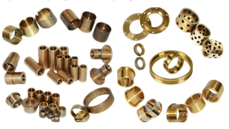 Durable Slide Copper Bushing For Marine Gearbox / Flanged Brass Bimetal Bush
