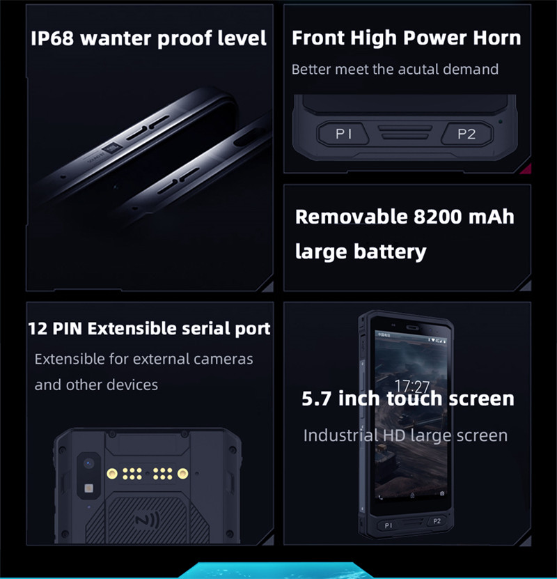 Poc Walkie Talkie Explosion Proof Mobile Phone IP68 RTK Centimeter Level Positioning