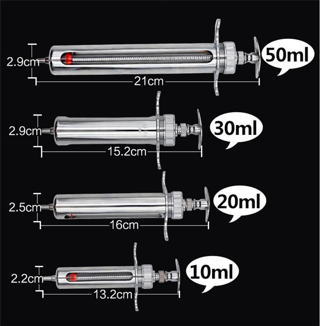 Luer Lock Cattle Injection Needles 40ML Veterinary Injection Syringe
