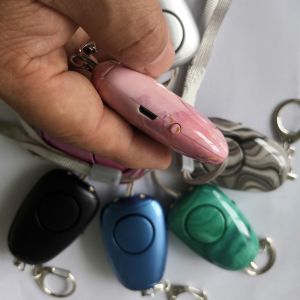 130db Theft Prevention ABS Personal Keychain Alarm With Custom Printing
