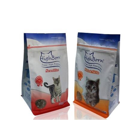Flexible Packaging Custom Printing Plastic Cat Pet Food Stand Up Zipper Pouch With Zip Lock