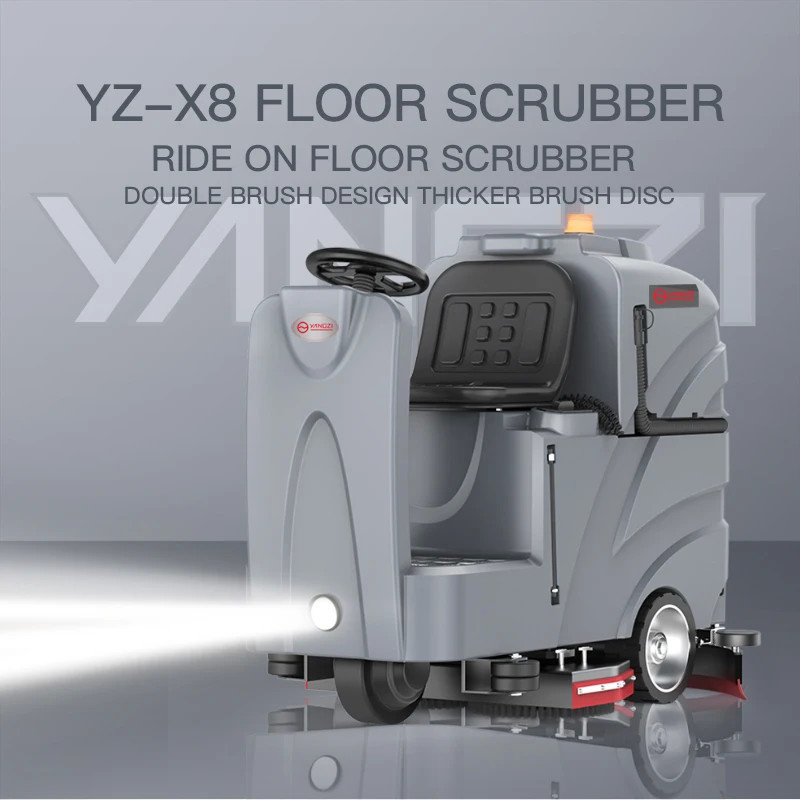 Electric Concrete Floor Cleaner Machine Heavy Duty Battery Powered OEM