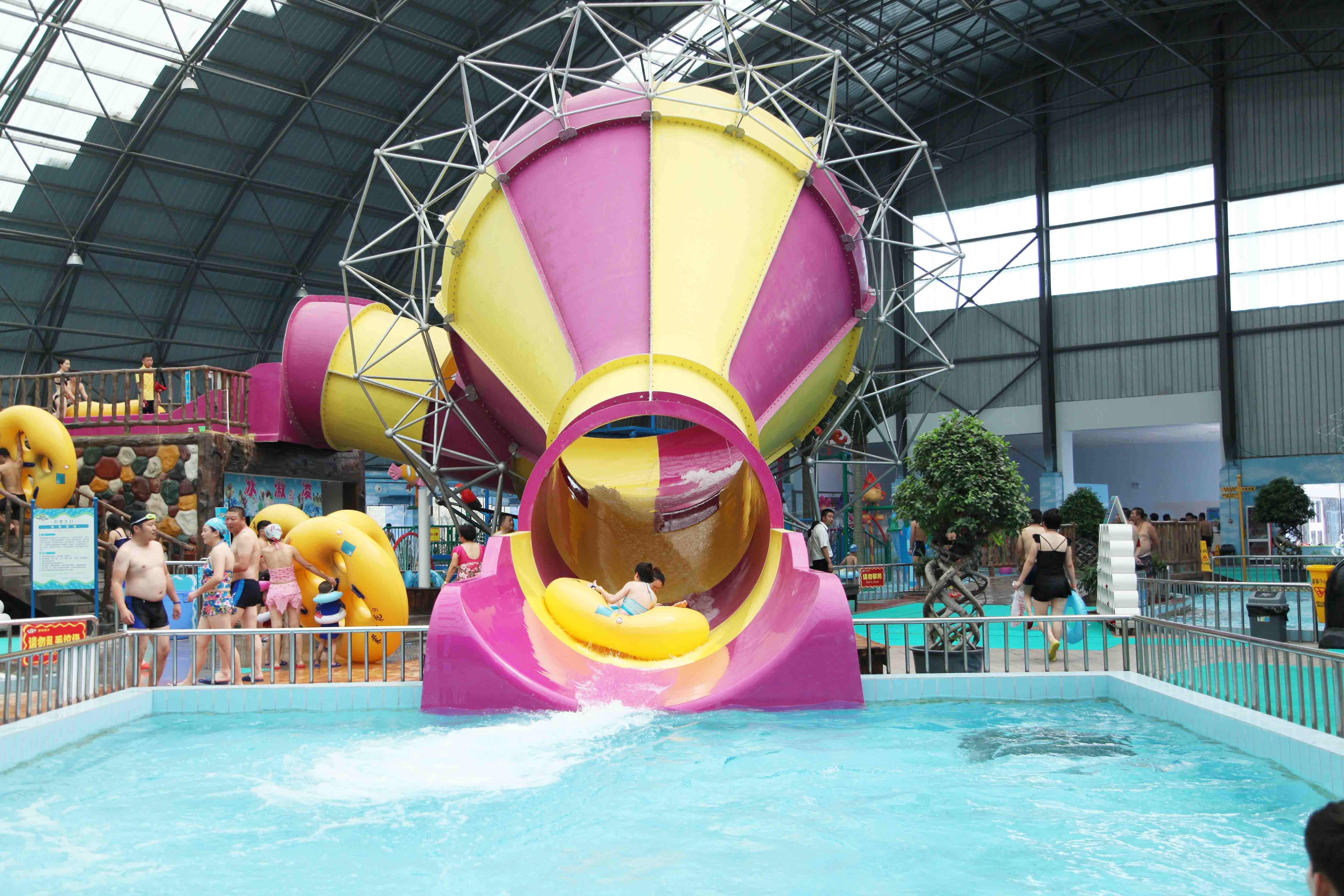 Customized Fiberglass Commercial Family Water Slide For Holiday Resort , 16m Height