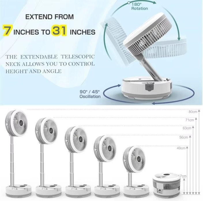 Socool Fan 40000mAh Type-C Power Source Personal Fan 9 Speed Levels Outdoor Camping Fan