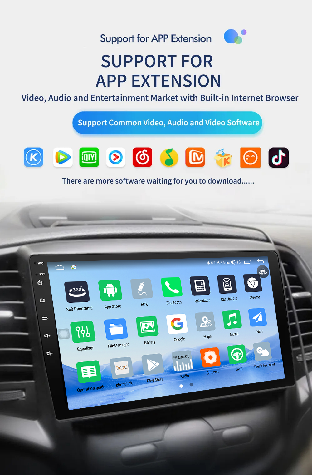 Universal 8 Core DSP Android 10.0 Carplay Navigation GPS Car DVD Player 4G LTE 6 64GB