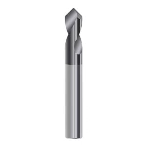 HRC45 2 Flutes AITiN NC Spotting Drill Bit Precision Machining Solid Carbide