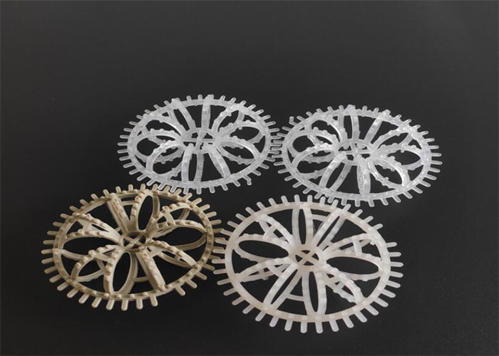Large Flux PVDF RPP Plastic Pall Rings Packing High Mass Transfer Rate