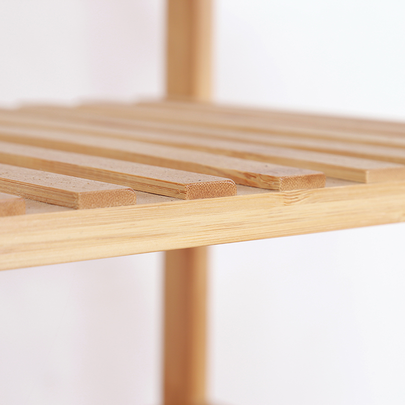 Rectangle Bamboo Shoe Rack Shelf Storage Bin Breathable Household Storage