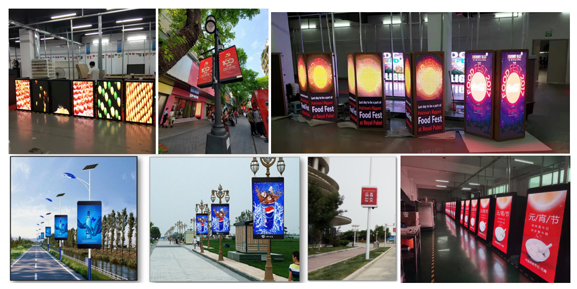 640*1280mm Double sided LED display Outdoor Street Pole Led Screen