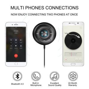  2018 wholesale wireless Bluetooth car kit aux adapter car mp3 fm transmitter aux Bluetooth music receiver Manufactures