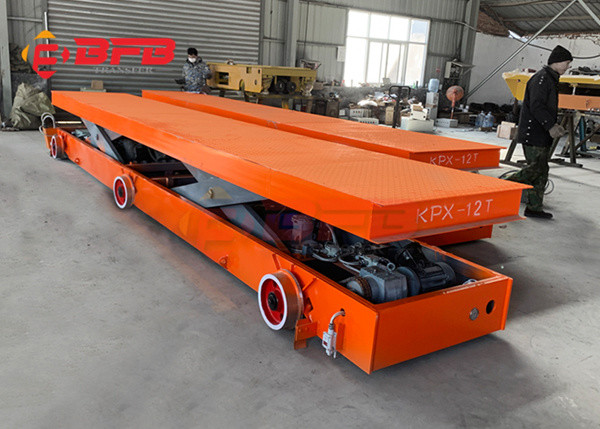 Electrical Heavy Duty Hydraulic Rail Transfer Flatbed Car