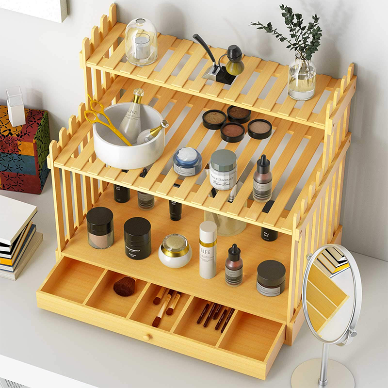 Organize Your Kitchen Countertop in Style with 3-Tier Bamboo Standing Spice Rack