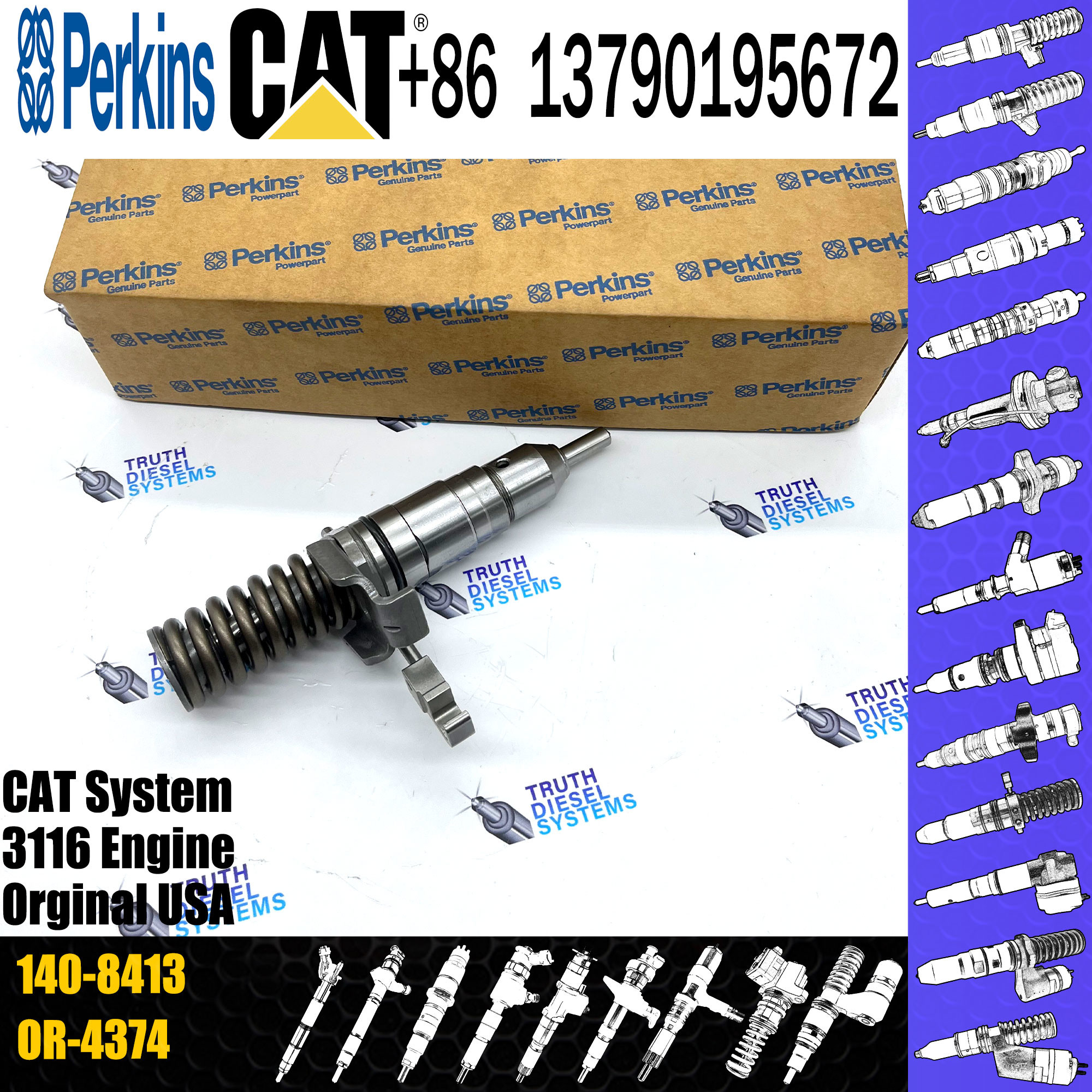 Excavator Parts 3114 3116 Diesel Engine Parts Injector Fuel 1408413 140-8413